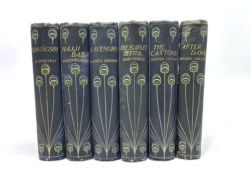 Distressed old blue books for - blue,